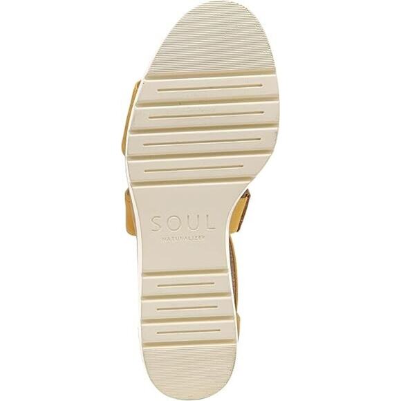 Soul Naturalizer Women's Goodtimes Ankle Strap Wedge Sandals, Yellow Size 9M - Picture 7 of 7